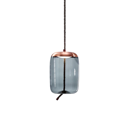 Isolara Rose Gold Pendant Lamp with Rope Accent