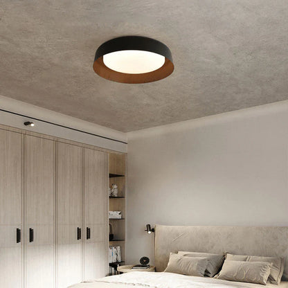 Virelia Wood Look Wabi Sabi LED Ceiling Lamp