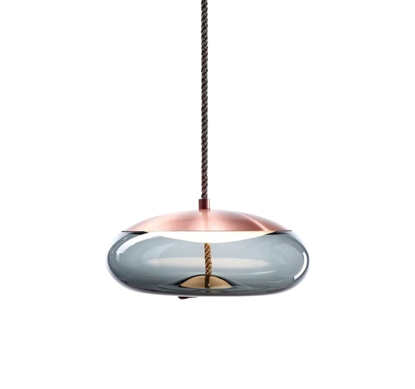 Isolara Rose Gold Pendant Lamp with Rope Accent