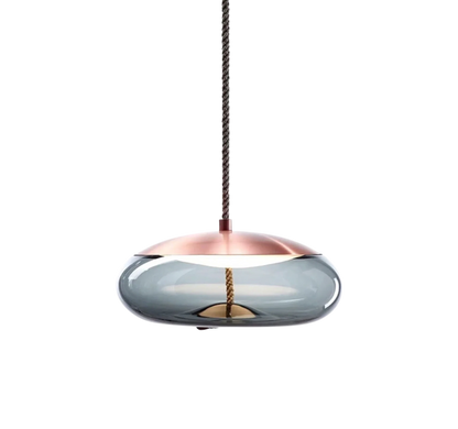 Isolara Rose Gold Pendant Lamp with Rope Accent