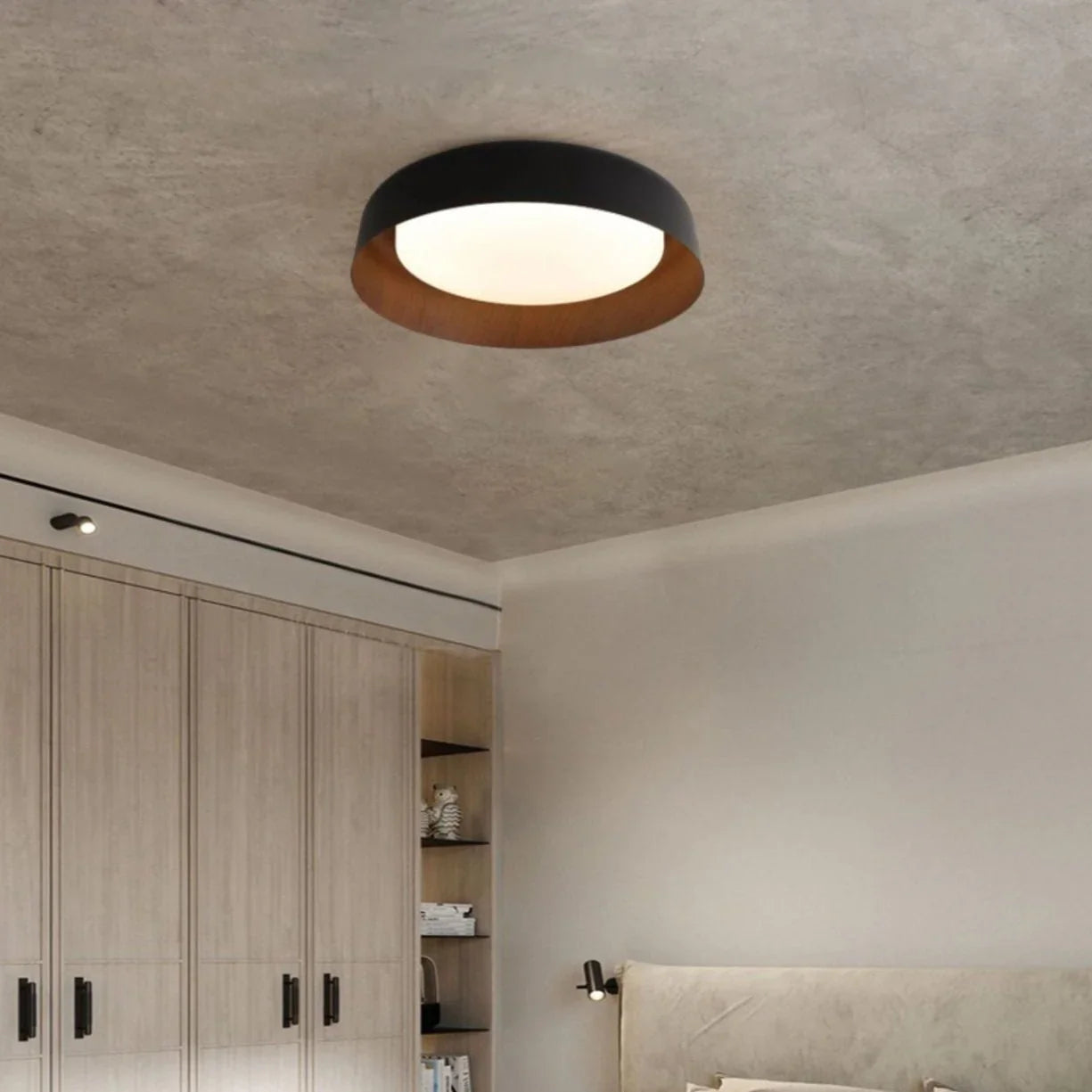 Virelia Wood Look Wabi Sabi LED Ceiling Lamp