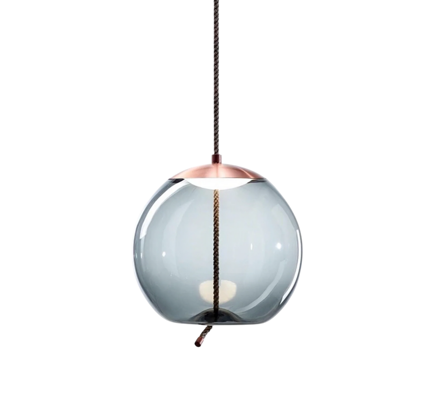 Isolara Rose Gold Pendant Lamp with Rope Accent