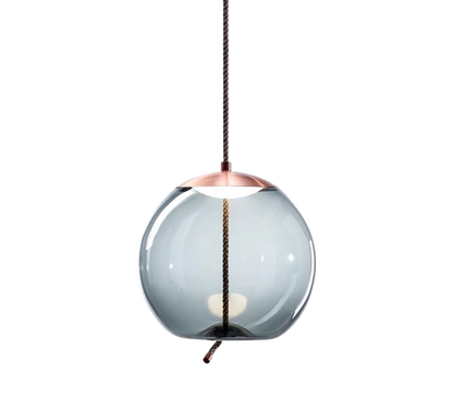Isolara Rose Gold Pendant Lamp with Rope Accent