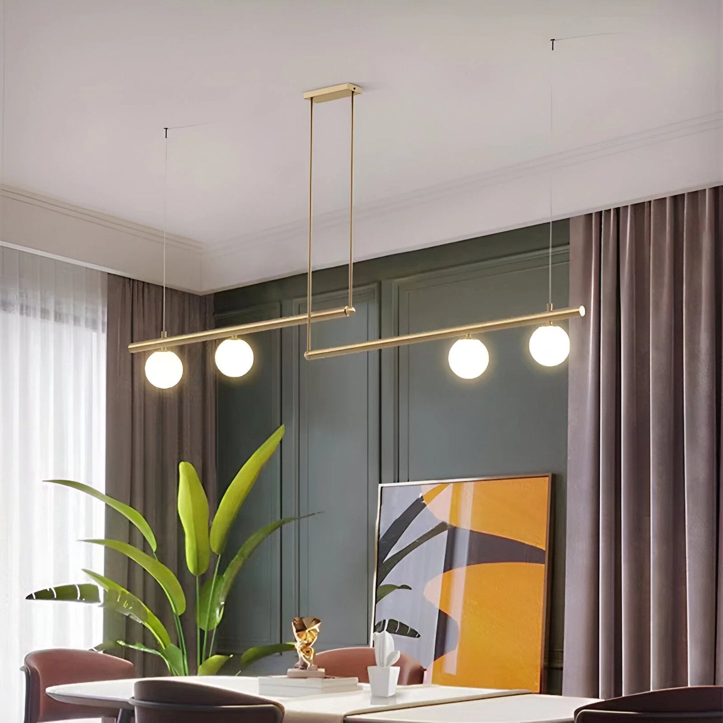 Altana Nordic Glass Linear Luxury Pendant Lamp