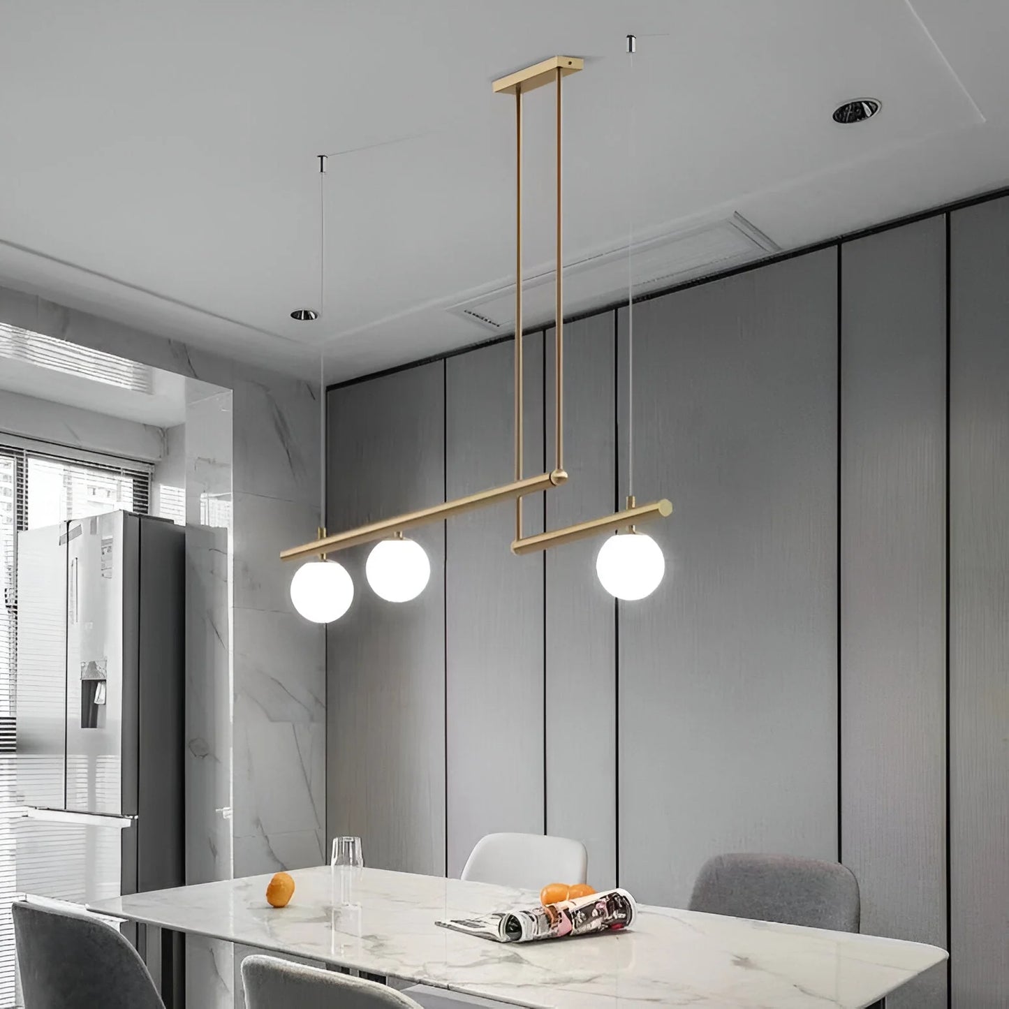 Altana Nordic Glass Linear Luxury Pendant Lamp