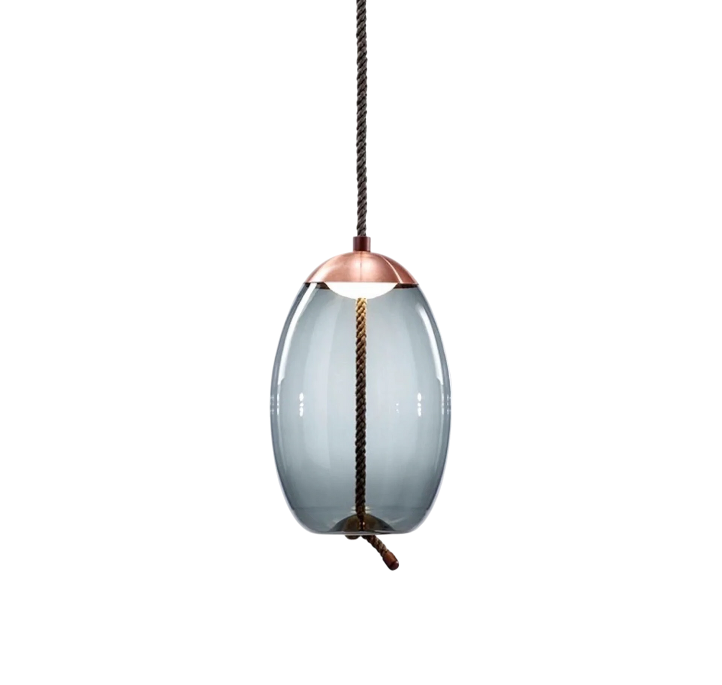 Isolara Rose Gold Pendant Lamp with Rope Accent