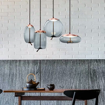 Isolara Rose Gold Pendant Lamp with Rope Accent