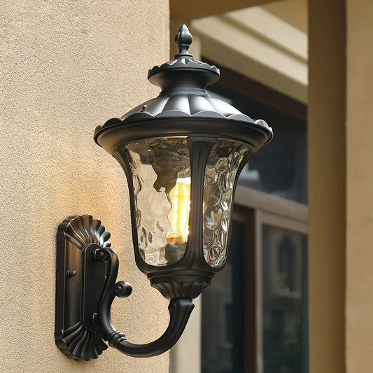 Verenia Retro Glass Outdoor Wall Lamp