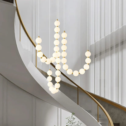 Tessara Brass Acrylic Chandelier