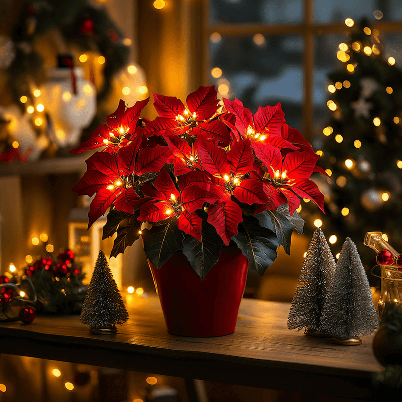 Twinkling Tree Radiant Poinsettia by Casa Solaro™