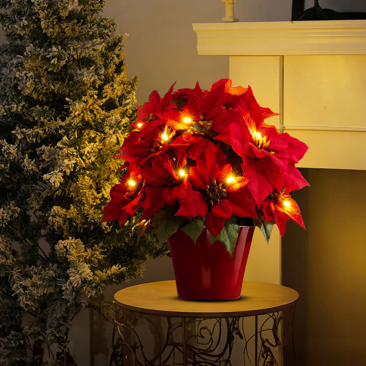 Twinkling Tree Radiant Poinsettia by Casa Solaro™