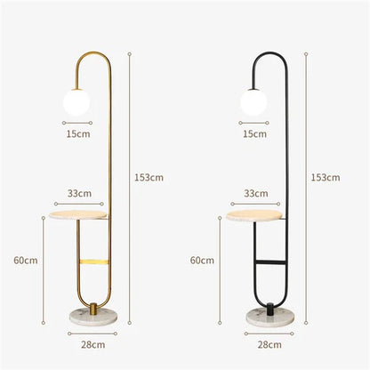 Oranthe Nordic LED Floor Lamp with Round Table