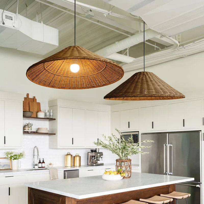 Aurethia Scandinavian LED Pendant Lamp Made of Bamboo