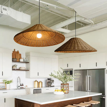 Aurethia Scandinavian LED Pendant Lamp Made of Bamboo