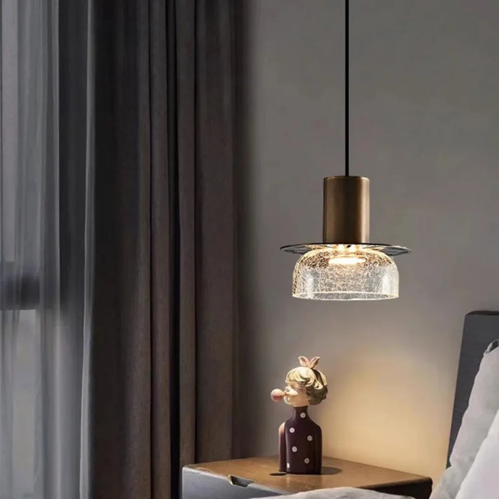 Candelora Modern Creative Glass Pendant Lamp with Cracked Effect