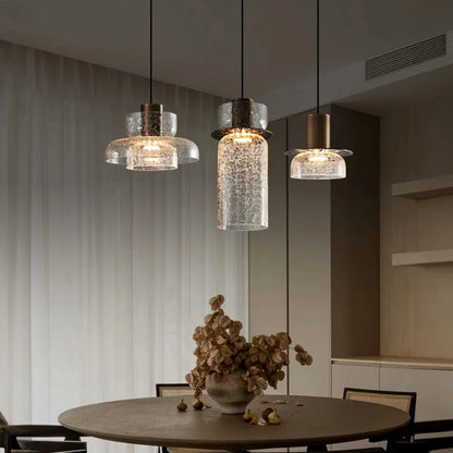 Candelora Modern Creative Glass Pendant Lamp with Cracked Effect