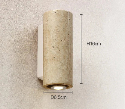 Vionelle Modern Natural LED Wall Lamp in Travertine