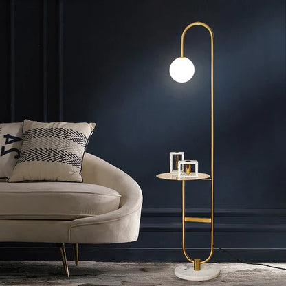 Oranthe Nordic LED Floor Lamp with Round Table