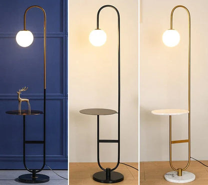 Oranthe Nordic LED Floor Lamp with Round Table