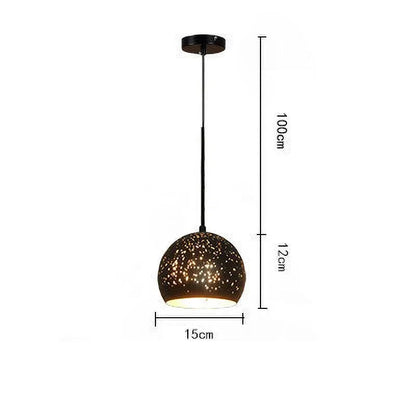Noctyra Vintage Iron Pendant Lamp in Scandinavian Retro Loft Style