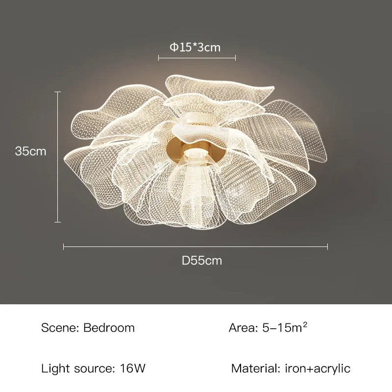 Caelora Flower LED Ceiling Light for Bedroom and Living Room