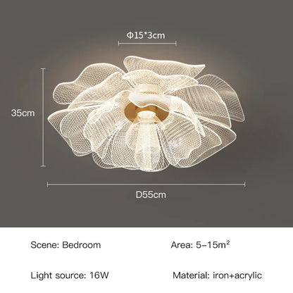Caelora Flower LED Ceiling Light for Bedroom and Living Room