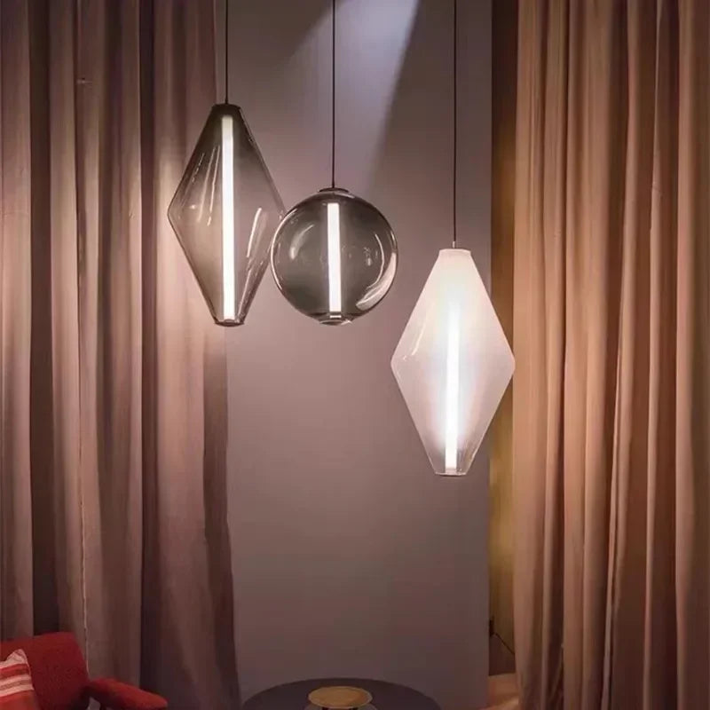 Pyrrhos Scandinavian Glass Pendant Lights for Bedrooms and Dining Rooms