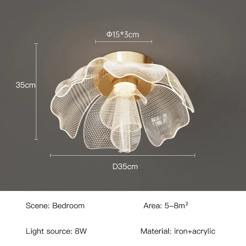 Caelora Flower LED Ceiling Light for Bedroom and Living Room