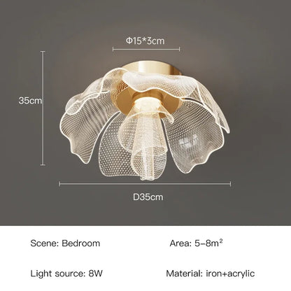 Caelora Flower LED Ceiling Light for Bedroom and Living Room