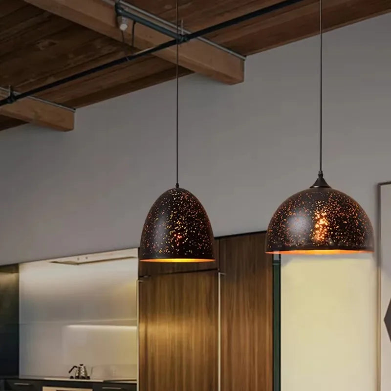 Noctyra Vintage Iron Pendant Lamp in Scandinavian Retro Loft Style