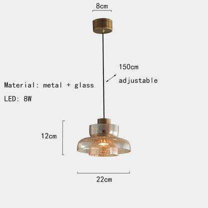 Candelora Modern Creative Glass Pendant Lamp with Cracked Effect