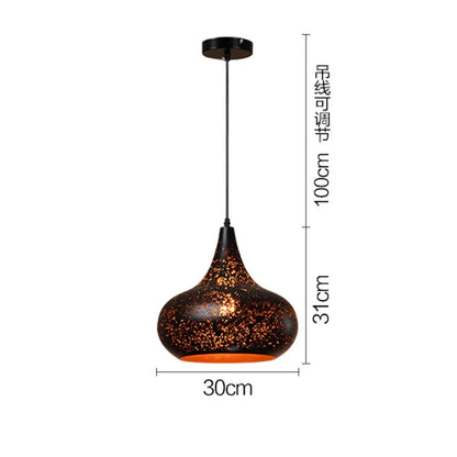 Noctyra Vintage Iron Pendant Lamp in Scandinavian Retro Loft Style