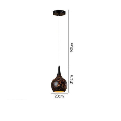 Noctyra Vintage Iron Pendant Lamp in Scandinavian Retro Loft Style