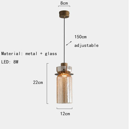 Candelora Modern Creative Glass Pendant Lamp with Cracked Effect