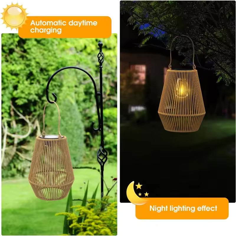 Solar Bamboo Lantern (Set of 2)
