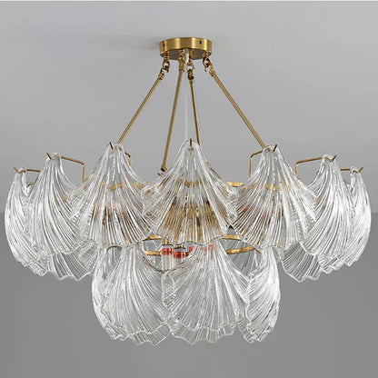 Valena - Shell Chandelier of Glass and Metal