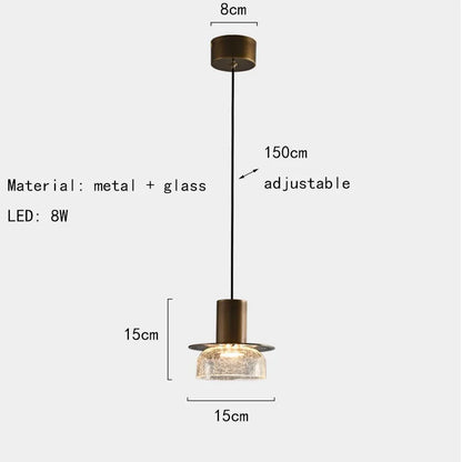 Candelora Modern Creative Glass Pendant Lamp with Cracked Effect