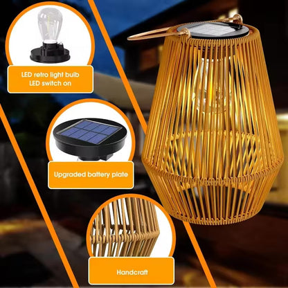 Solar Bamboo Lantern (Set of 2)