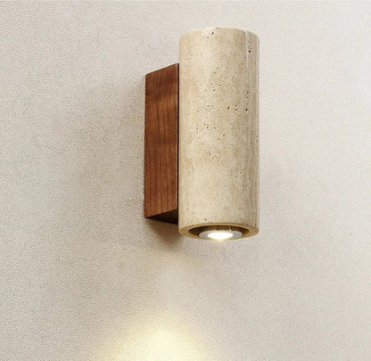Vionelle Modern Natural LED Wall Lamp in Travertine
