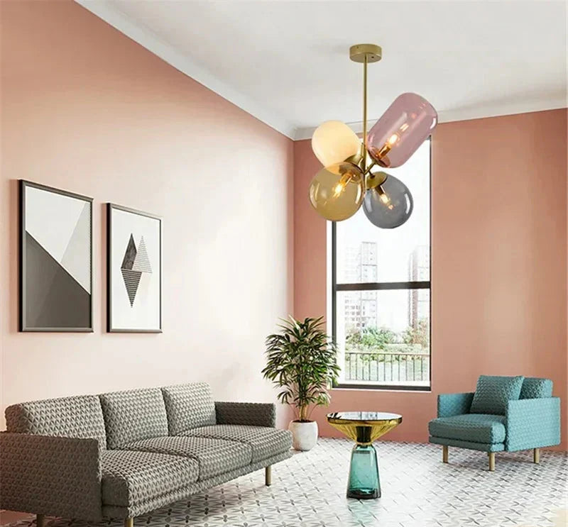 Antheia Luxury Stained Glass Pendant Lamp