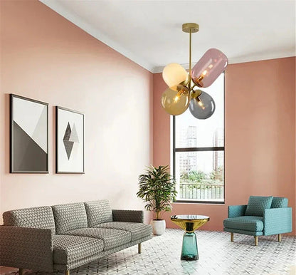 Antheia Luxury Stained Glass Pendant Lamp