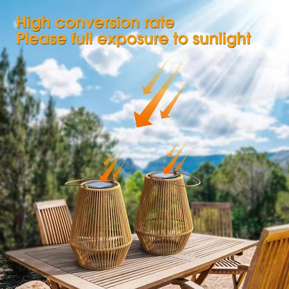 Solar Bamboo Lantern (Set of 2)