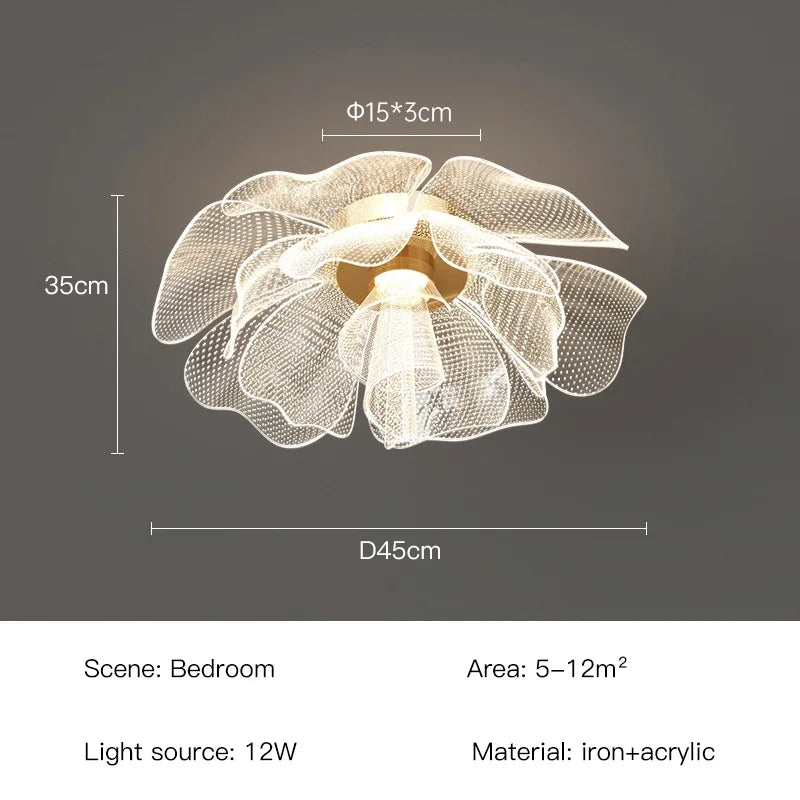 Caelora Flower LED Ceiling Light for Bedroom and Living Room