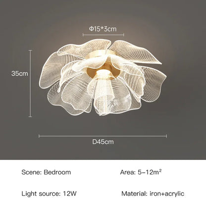 Caelora Flower LED Ceiling Light for Bedroom and Living Room