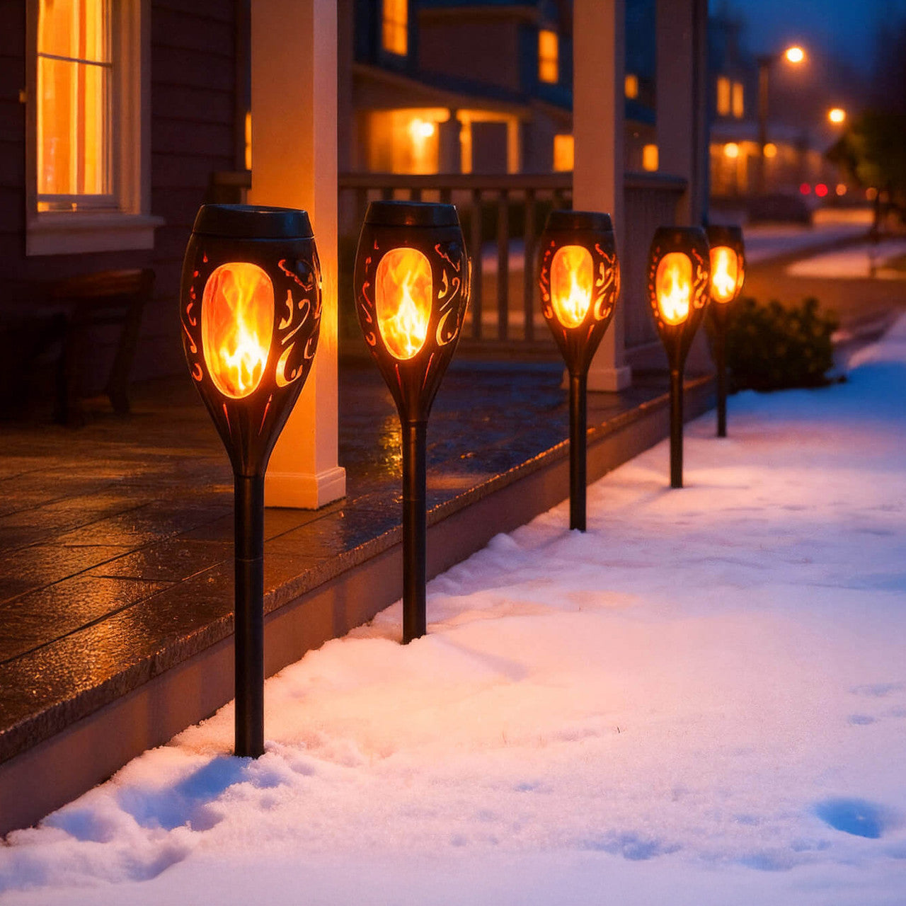 Twinkling Tree Solar Flame Light by Casa Solaro™