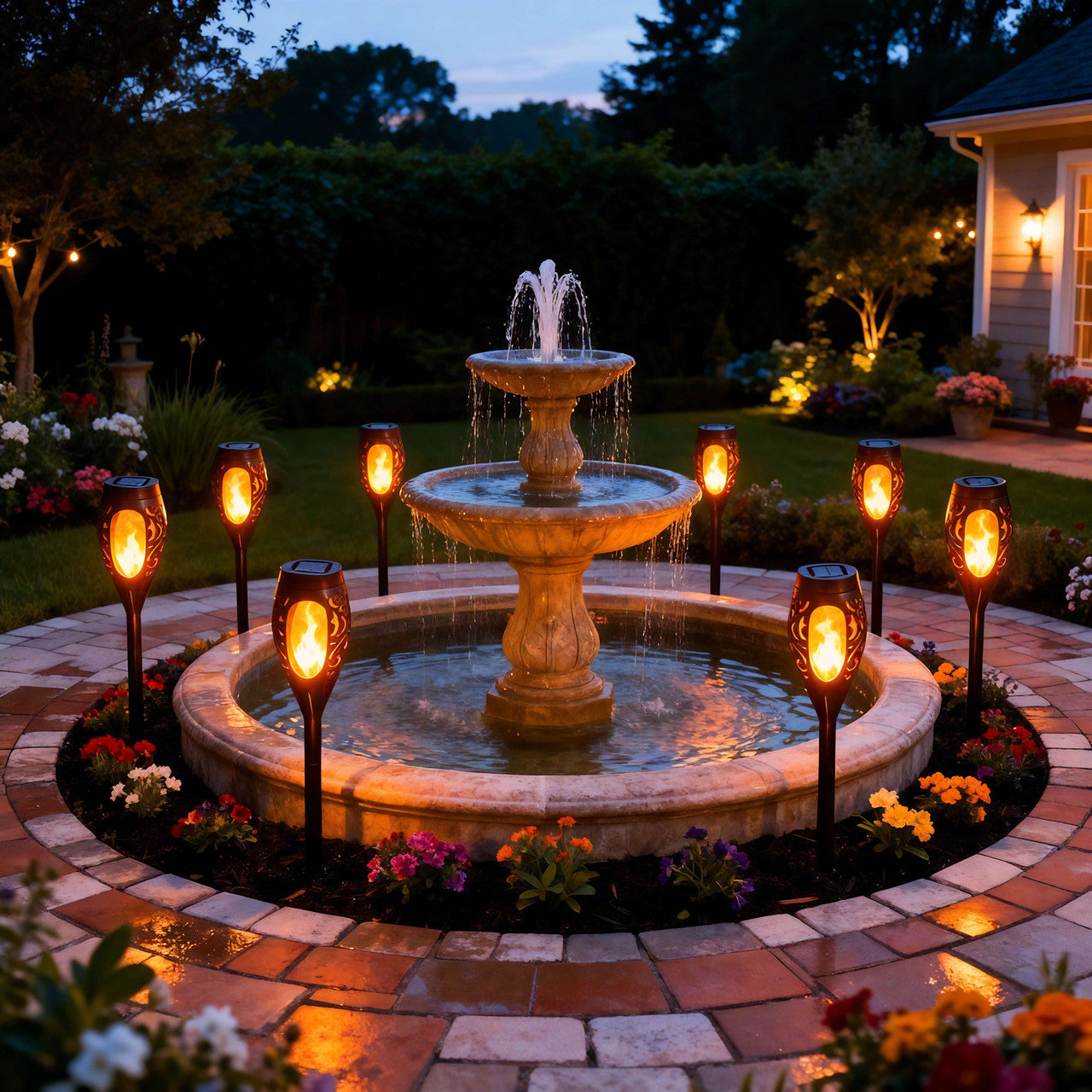 Twinkling Tree Solar Flame Light by Casa Solaro™