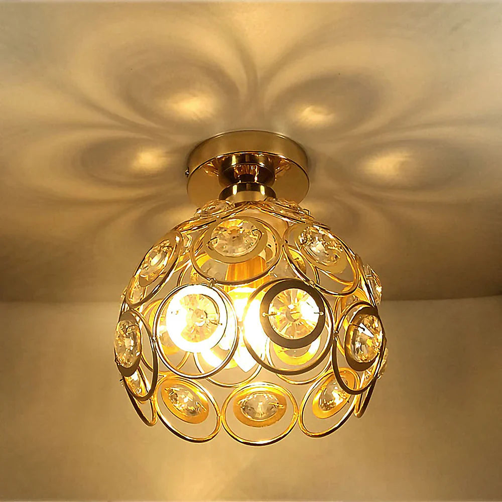 Velara Modern Luxury Round LED Ceiling Lamp Made of Crystal Glass