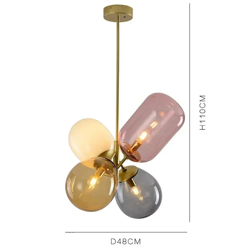 Antheia Luxury Stained Glass Pendant Lamp