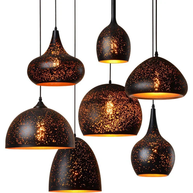 Noctyra Vintage Iron Pendant Lamp in Scandinavian Retro Loft Style