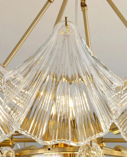 Valena - Shell Chandelier of Glass and Metal